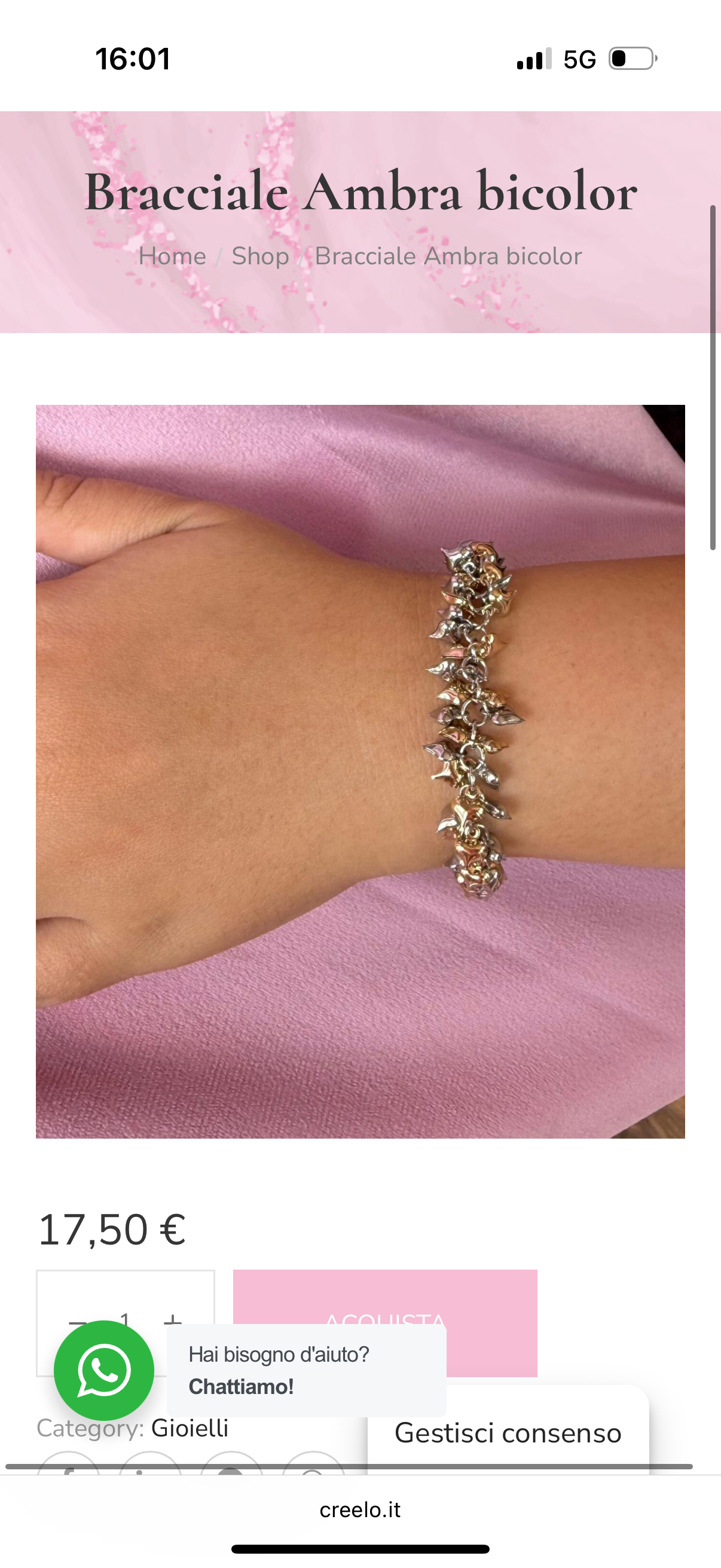 Bracciale Ambra bicolor ✨